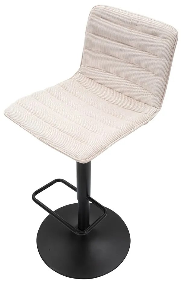 Бяло-черен бар стол с регулируема височина (височина на седалката 61 cm) Malia – Mauro Ferretti