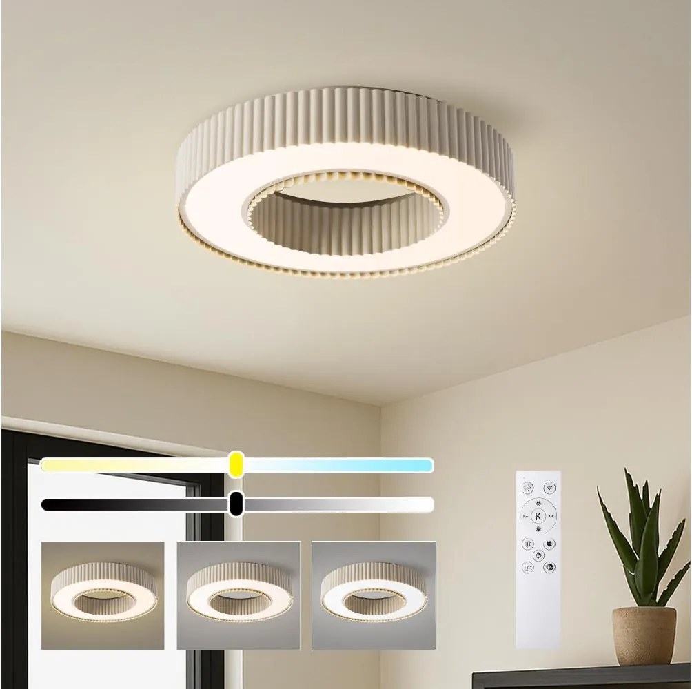 Brilagi -LED Димируемо таванно осветително тяло LUMIX LED/48W/230V 3000-6000K бежово диаметър 50 см+ДУ