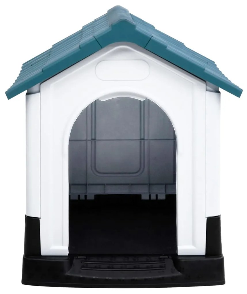 152227 vidaXL Кучешка колиба, синя, 57x68x66 см, полипропилен