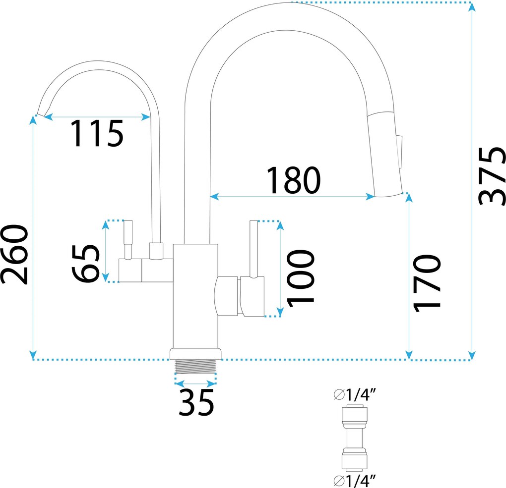 Смесител за кухня Rea Eco Fresh Brush Copper
