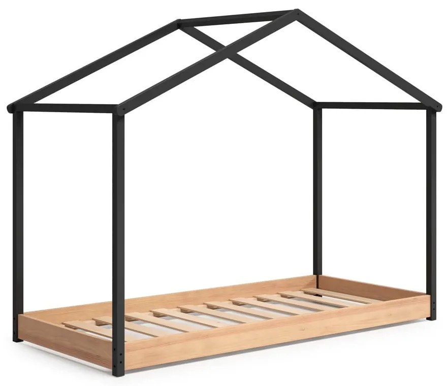 Антрацитно сиво детско легло 90 x 190 cm Arthur - Marckeric