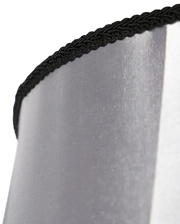 Абажур от коприна черен с сив 45 см - Granny