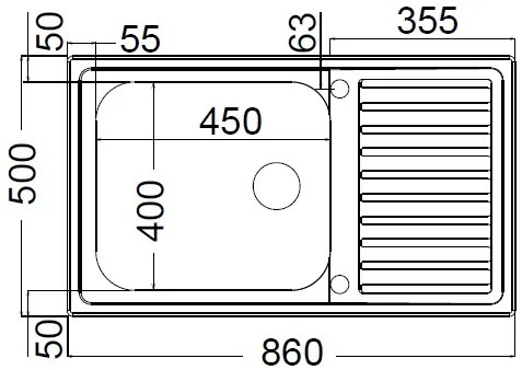 Мивка Apell Venezia 8110-Текстурирана