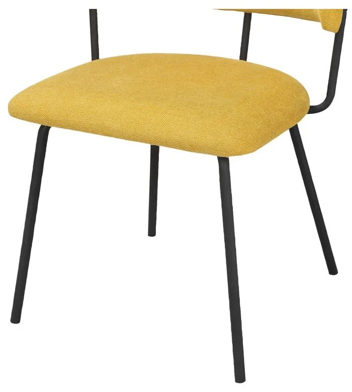 Жълти трапезни столове в комплект от 2 бр. Claudia – Støraa