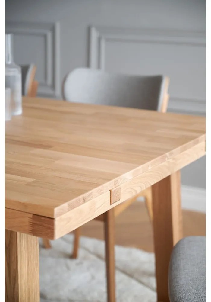 Трапезна маса от полирана дъбова дървесина , 170 x 95 cm Brooklyn - Rowico