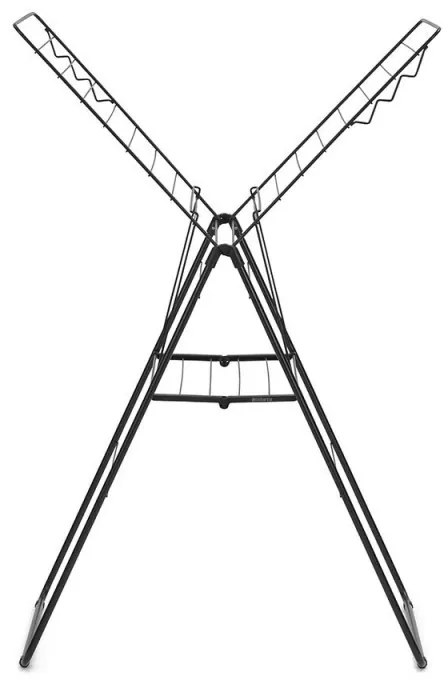 Сушилник за дрехи Brabantia Hangon 1004165, 20 м, 6 закачалки, Регулируем, Заключване за деца, Черен/мат