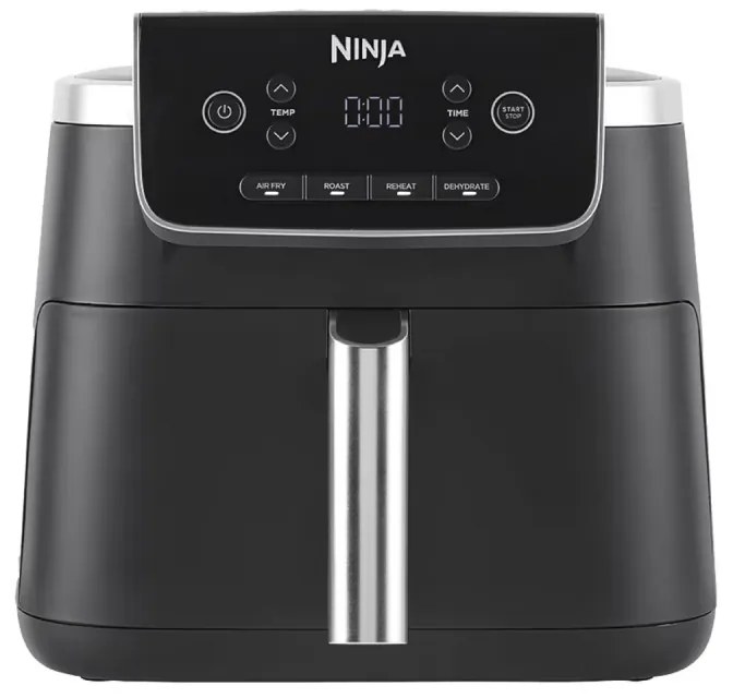 Фритюрник с горещ въздух Ninja AF140EU PRO, 1750W, 4.7 л, 40-240C, 4 програми, Таймер, AirCrisp, Незалепващо покритие, Черен