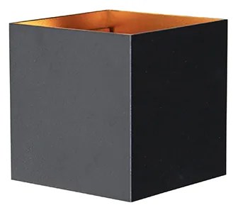 Външна стенна лампа черна със злато с LED 2-светлина IP54 - Edwin