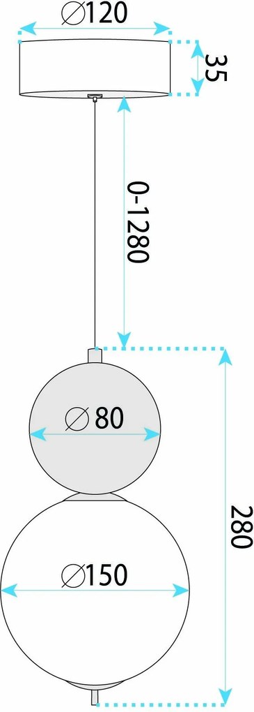 LED висящ полилей LHJ115-1CP четкано злато