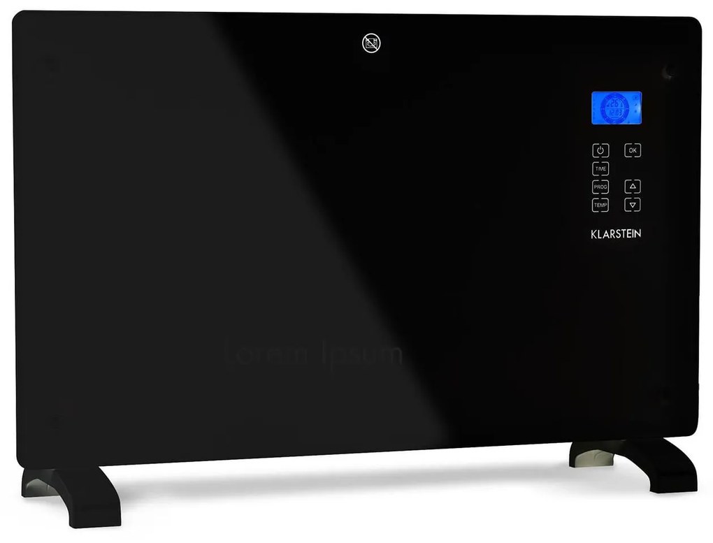 Klarstein Norderney, конвекционна печка, термостат, таймер, 2000 W, 30 m², черна