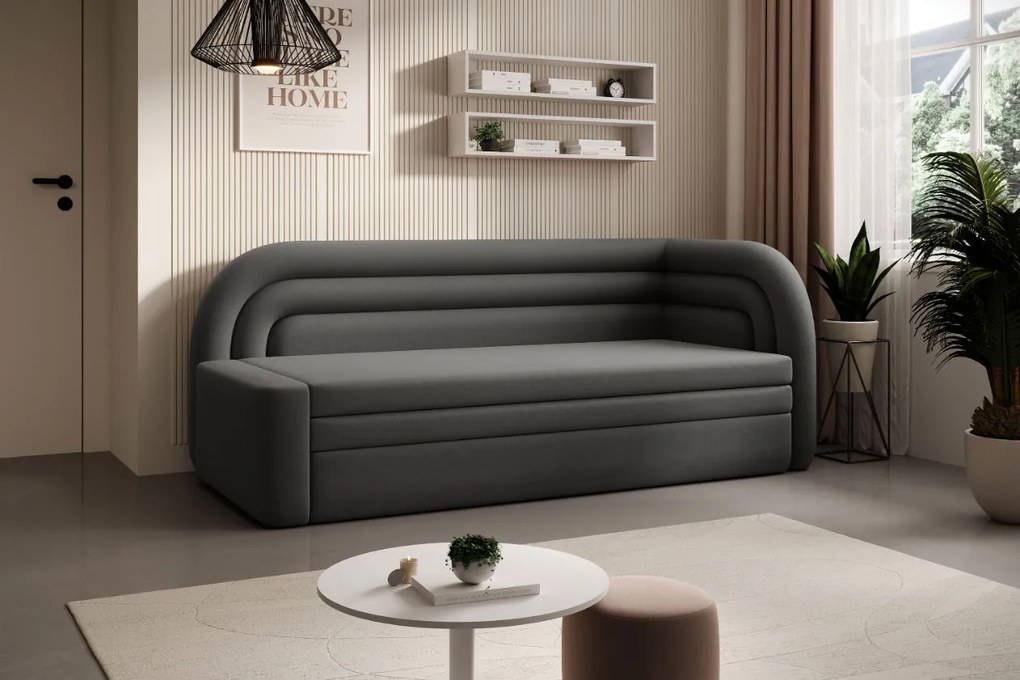 Разтегателно легло Fanuci - Тъмно сиво - Дясно