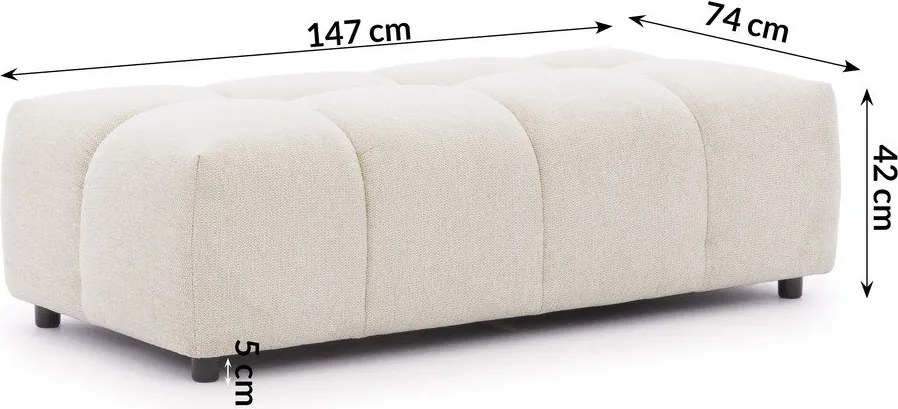 Бежова табуретка Albane – Ropez