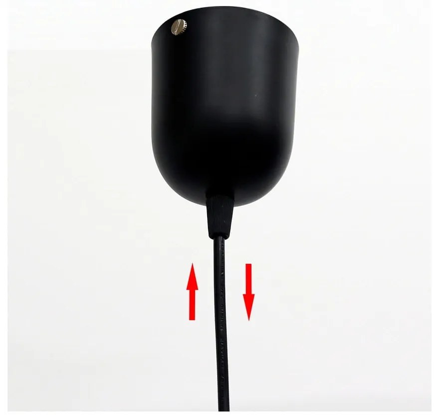 Черна висяща лампа със стъклен абажур ø 10 cm Felis - Candellux Lighting