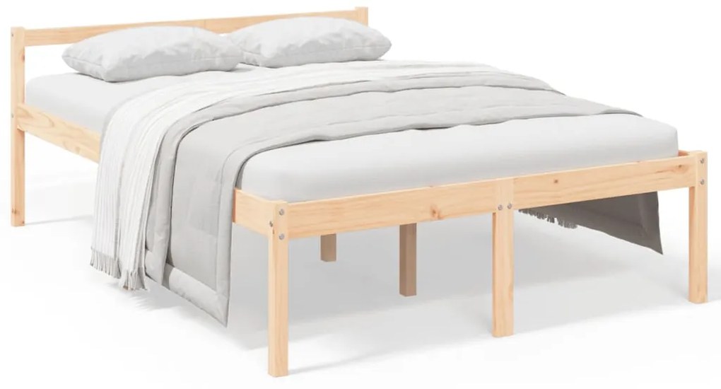 810609 vidaXL Легло за възрастни хора 120x200 см бор масив