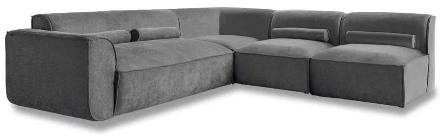 Сив ъглов диван (десен ъгъл) Flex Felix – Miuform