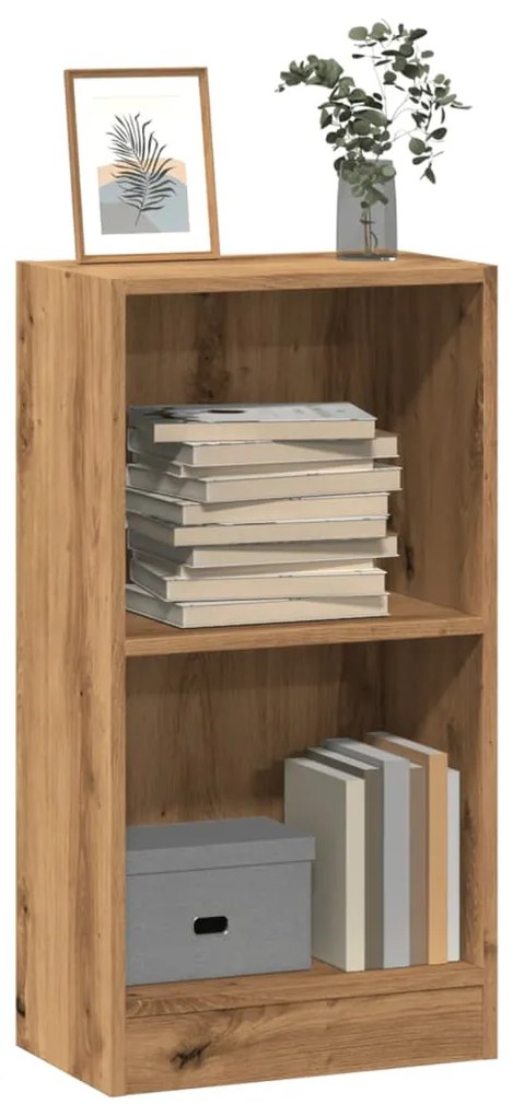 857773 vidaXL Библиотека, дъб артизан, 40x24x76 см, инженерно дърво