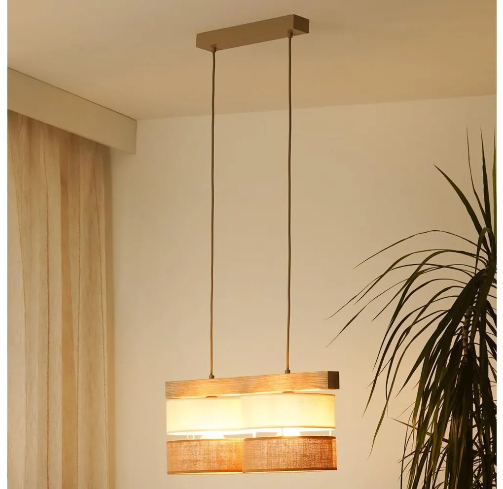 Brilagi - Пендел FOREST 2xE27/15W/230V бор/бежов/кремав