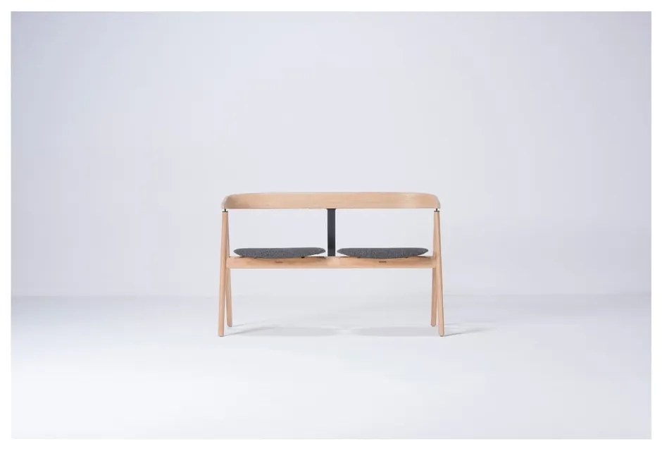 Пейка от дъбова дървесина със сива седалка Ava - Gazzda