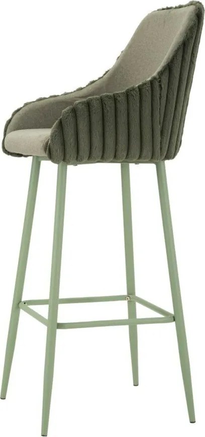 Зелени тапицирани бар столове в комплект с подлакътници 2 бр. (височина на седалката 78 cm) Alaska – Mauro Ferretti
