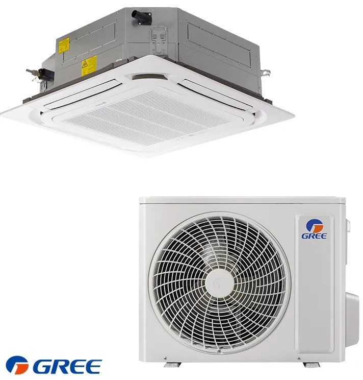 Касетъчен климатик Gree GUD71T1 + GUD71W1/NhA-S, 24000 BTU, 49 м2, A++, R-32, Бял
