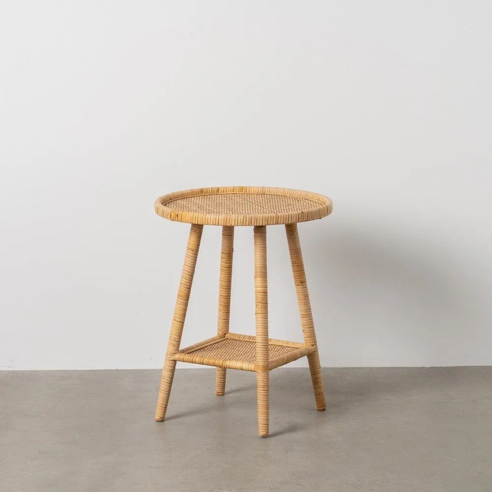 Ратанова кръгла странична масичка ø 45 cm – Ixia