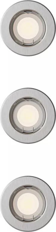 Philips - Комплект от 3 вградени осветителни тела PERIDOT 1xGU10/7W/230V в сребрист цвят