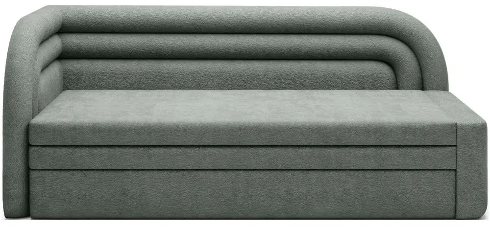 Зелен шенилов сгъваем/с място за съхранение диван ляв ъгъл 223 cm Fabillo – ELTAP