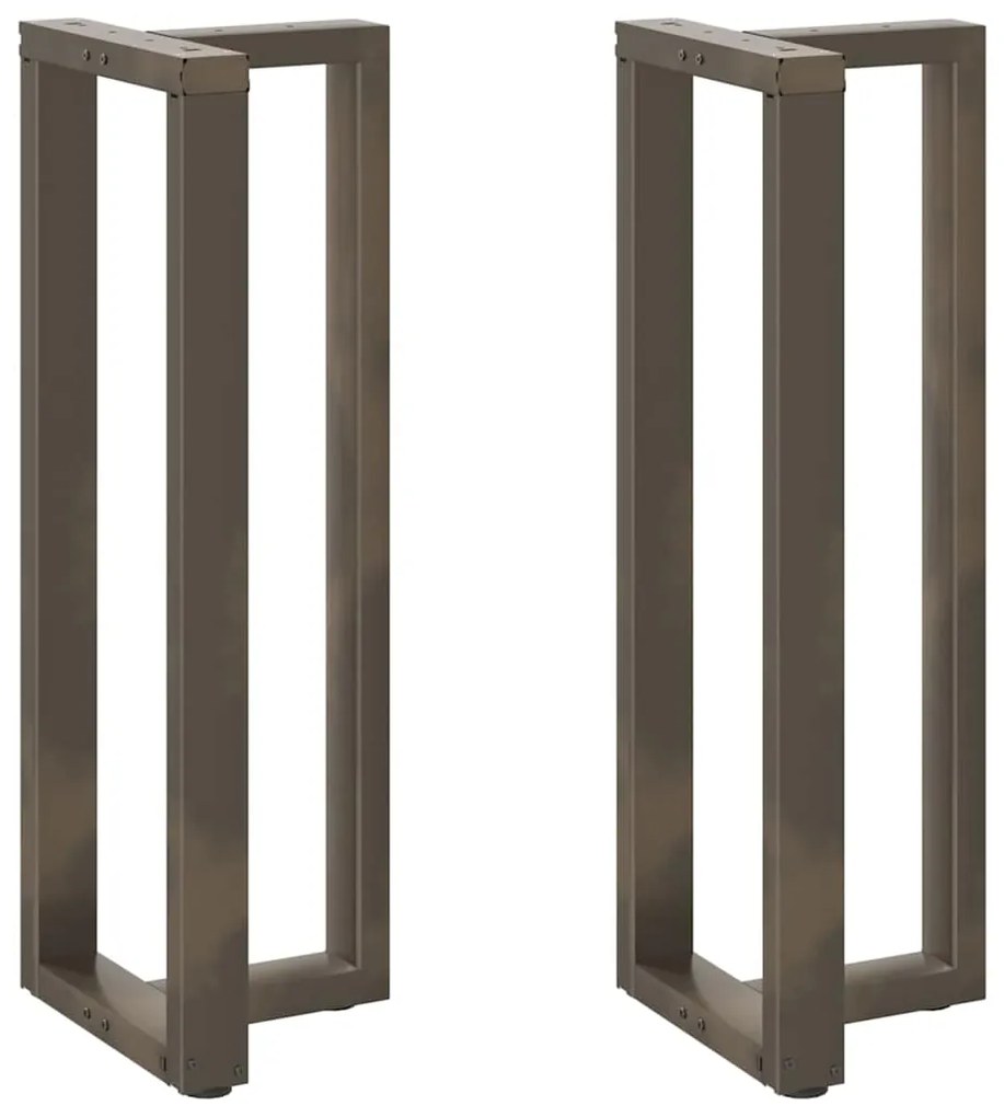 4013103 vidaXL Крака за бар маса, Т-образни, 2 бр., черни, 50x35x(110-111) см, стомана