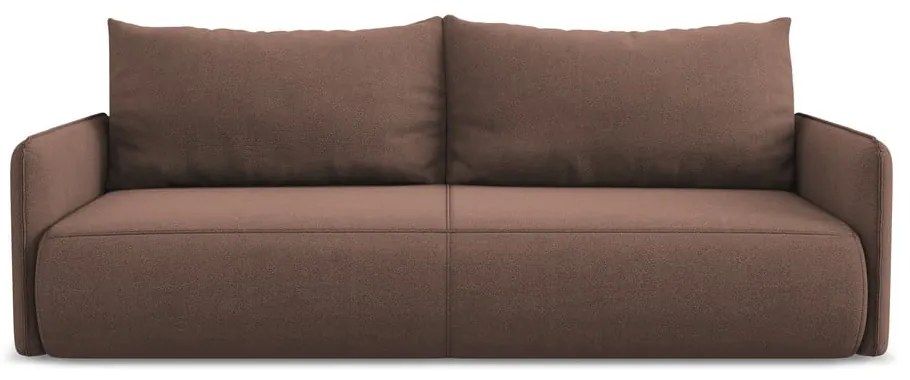 Розов разтегателен диван с място за съхранение 216 cm Nanea – Makamii