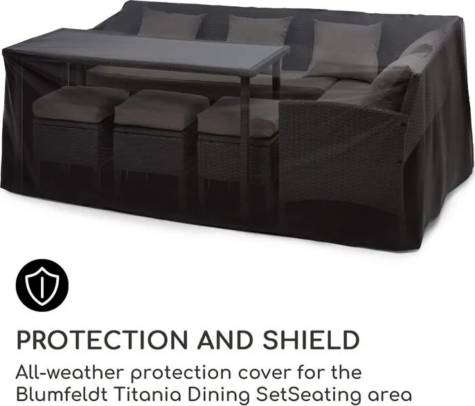 Blumfeldt Titania Raincover, защитно покривало, 100 % полиестер, защита срещу атмосферни влияния, черно