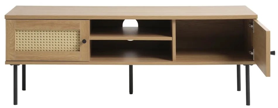 Маса за телевизор от декор от дъб в естествен цвят 120x43 cm Pensacola – Unique Furniture