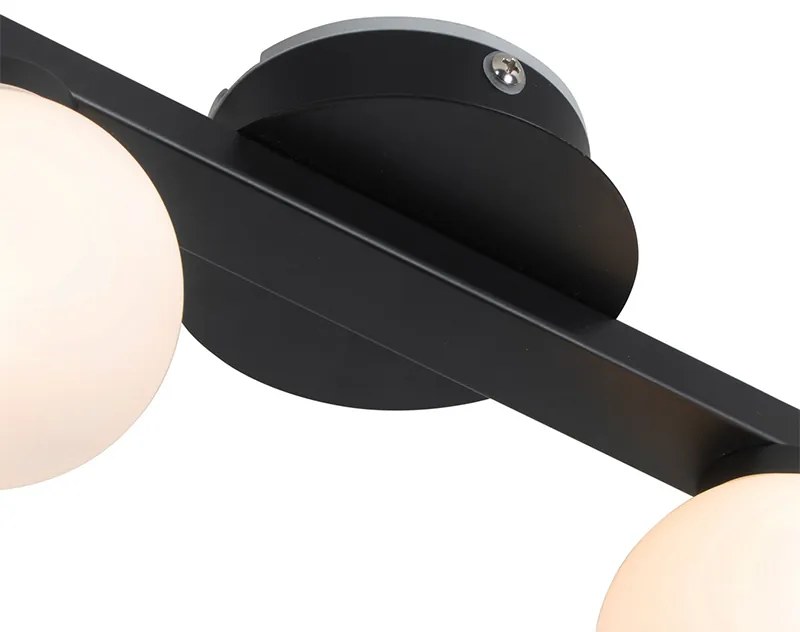 Модерен плафон черен IP44 4-светлина - Cederic