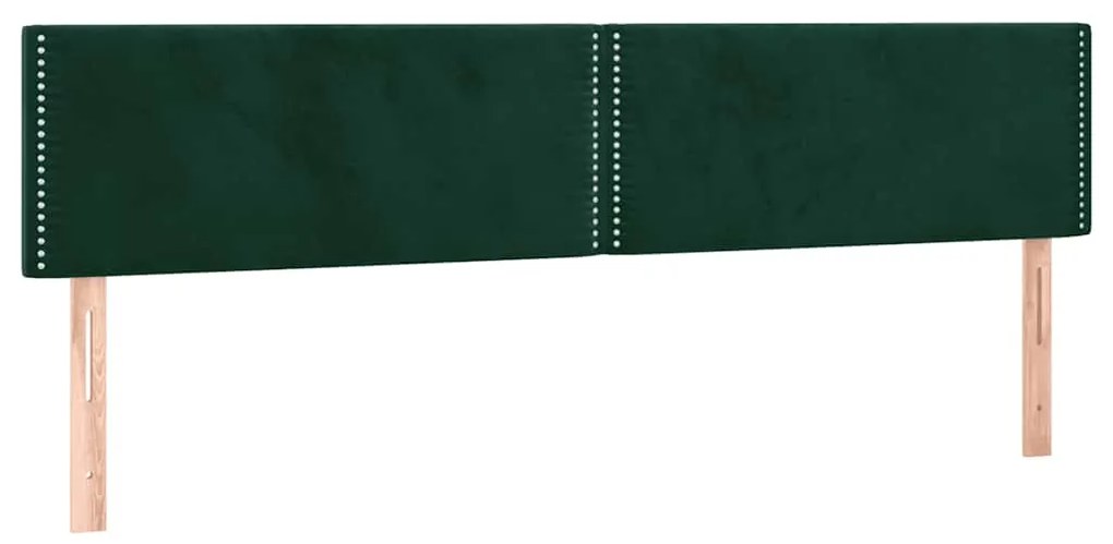 345981 vidaXL Горни табли за легло, 2 бр, зелени, 90x5x78/88 см кадифе