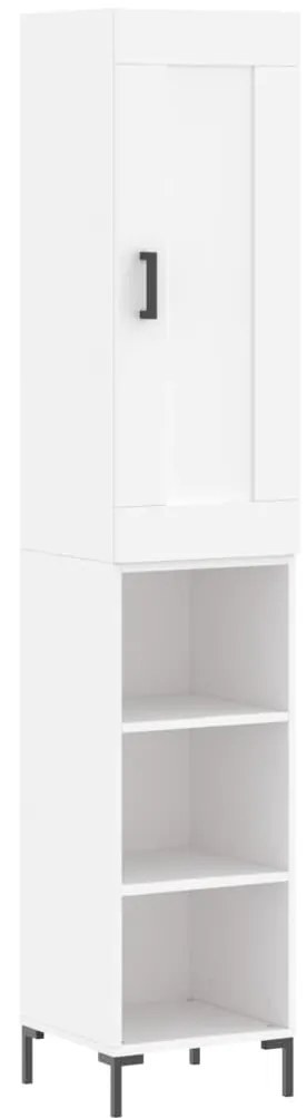 3200321 vidaXL Висок шкаф, бял, 34,5x34x180 см, инженерно дърво