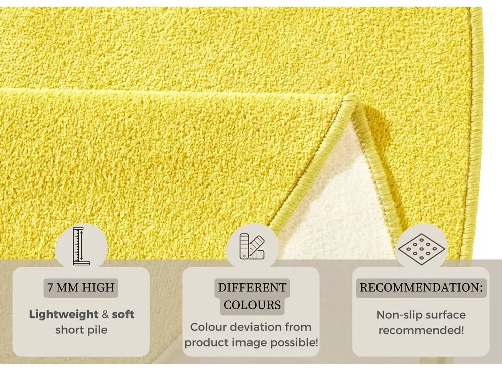 Жълт кръгъл килим ø 200 cm Fancy – Hanse Home