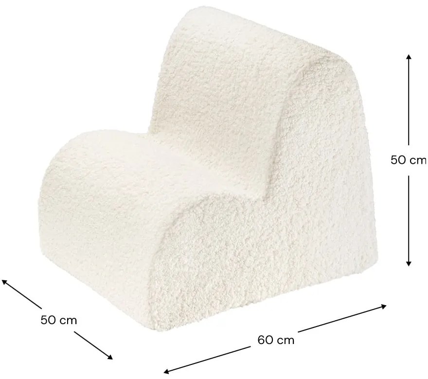 Кремав детски стол от букле Cloud – Wigiwama