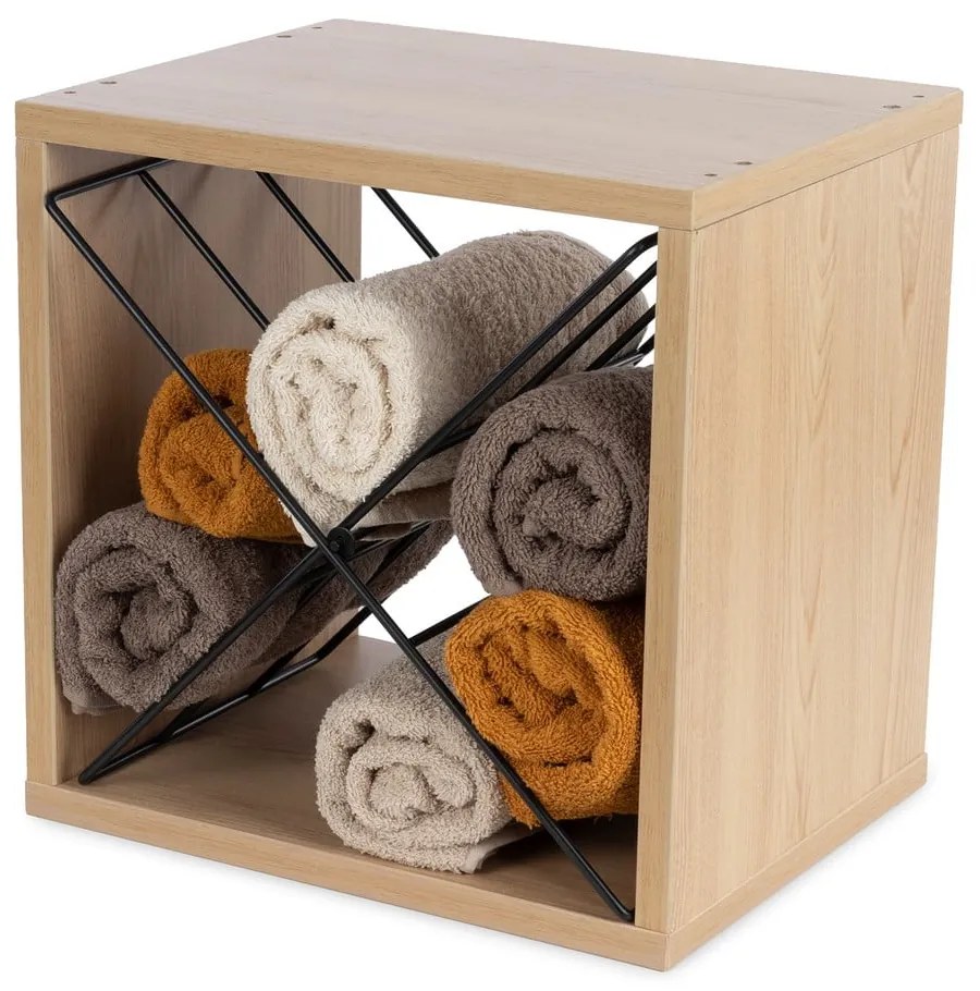 Стелаж за вино от декор от ясен естествен брой бутилки 12 36,5x36x29 cm Macon – Compactor