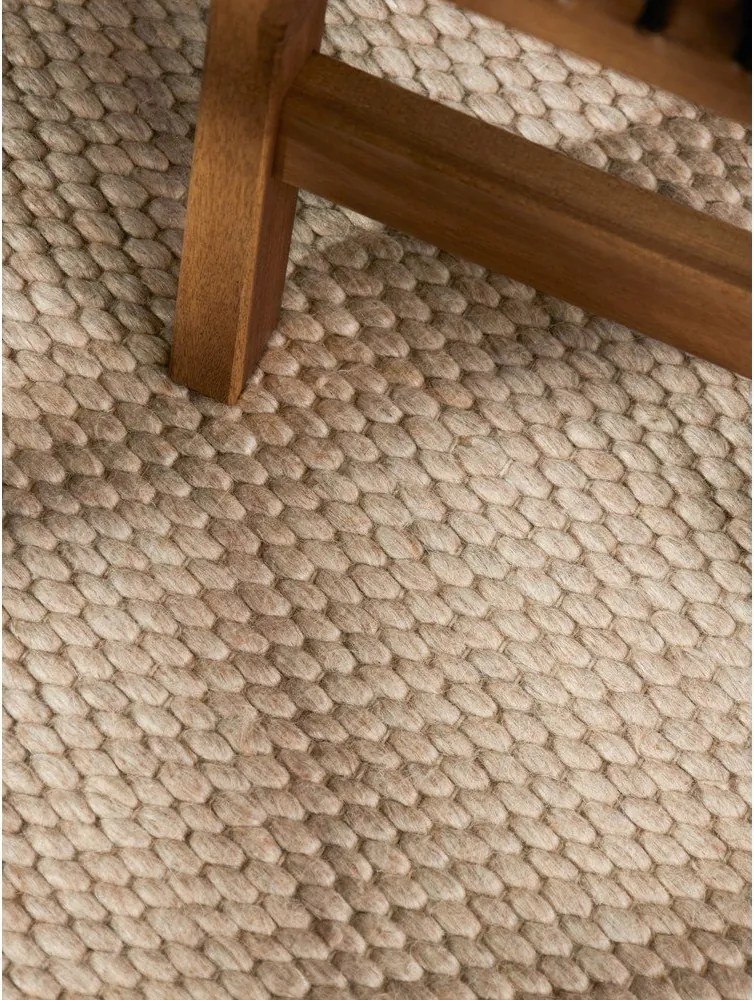 Бежов ръчно изработен вълнен килим 160x230 cm Lyon Beans – Elle Decoration