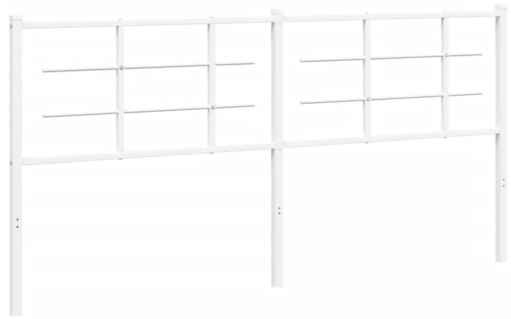 355646 vidaXL Метална резервна табла за легло, бяла, 180 см