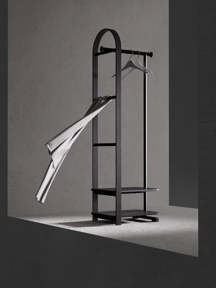 Черен комплект от за коридор от масивен ясен 37x167x54 cm Bellwood – Umbra