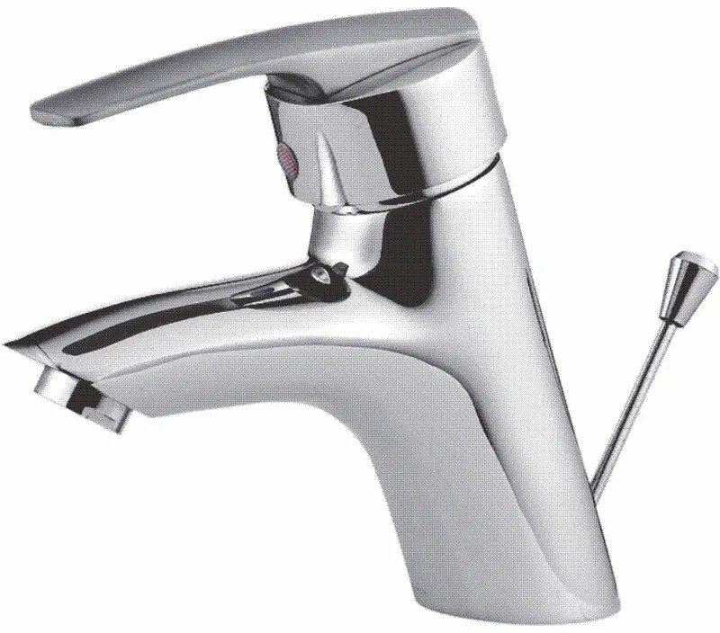 Стоящ смесител за умивалник "ФУСА" ICF 1518223, месинг, хром, 15.4х15.9см