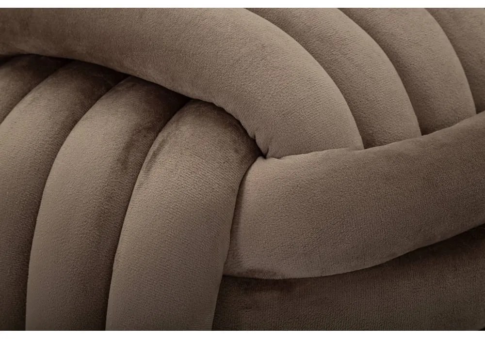 Сиво-кафява кадифена табуретка Softy – Mauro Ferretti