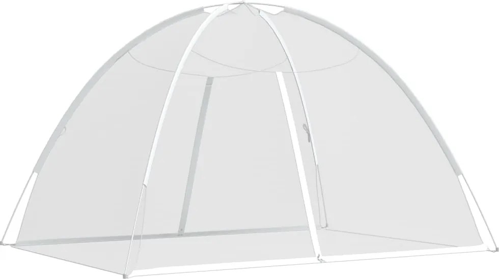 Мрежа срещу комари Монголия с врати 220 mesh бял 200x180x135 см
