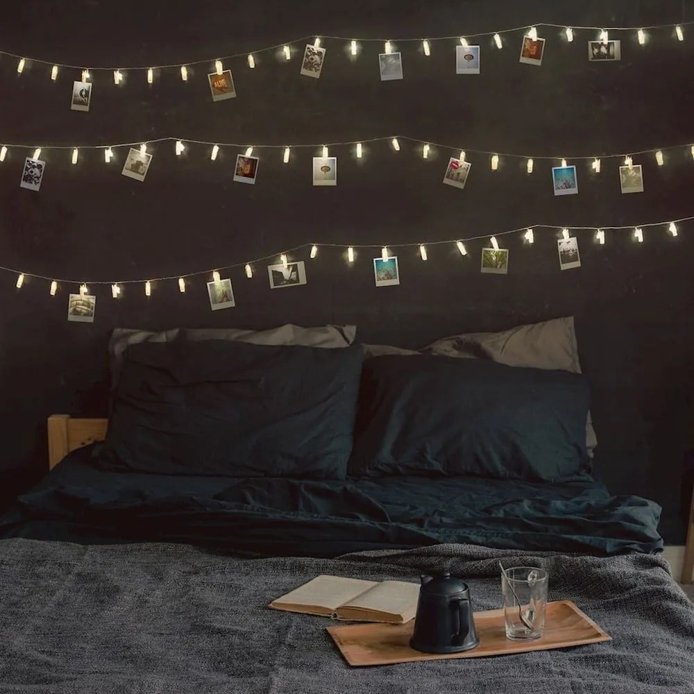 Прозрачна LED светлинна верига с форма на щифт, 20 светлини, дължина 3,35 м - DecoKing