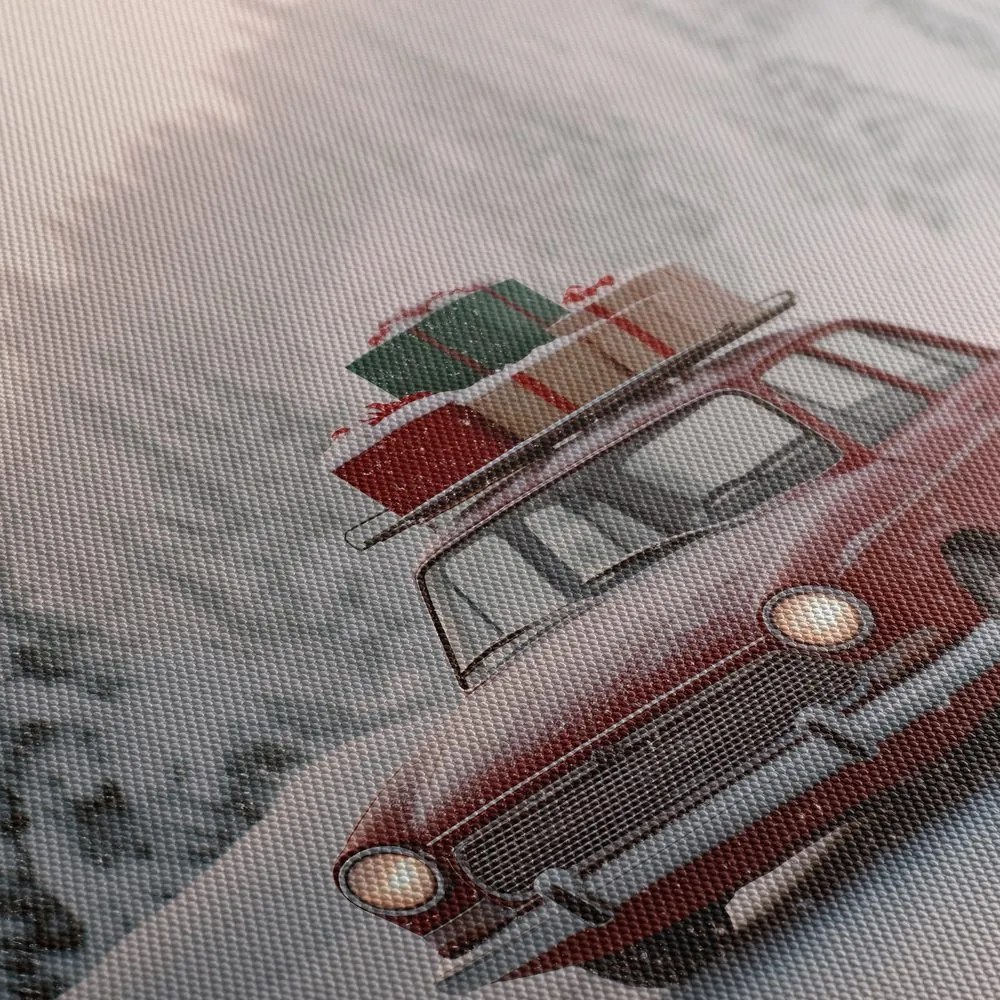 Картина на платно – Коледна кола на сбъднати желания