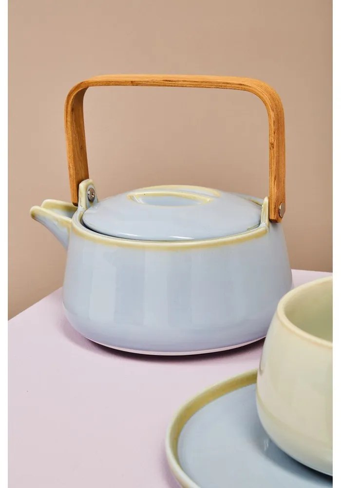 Син порцеланов чайник 1 l Juna - Premier Housewares