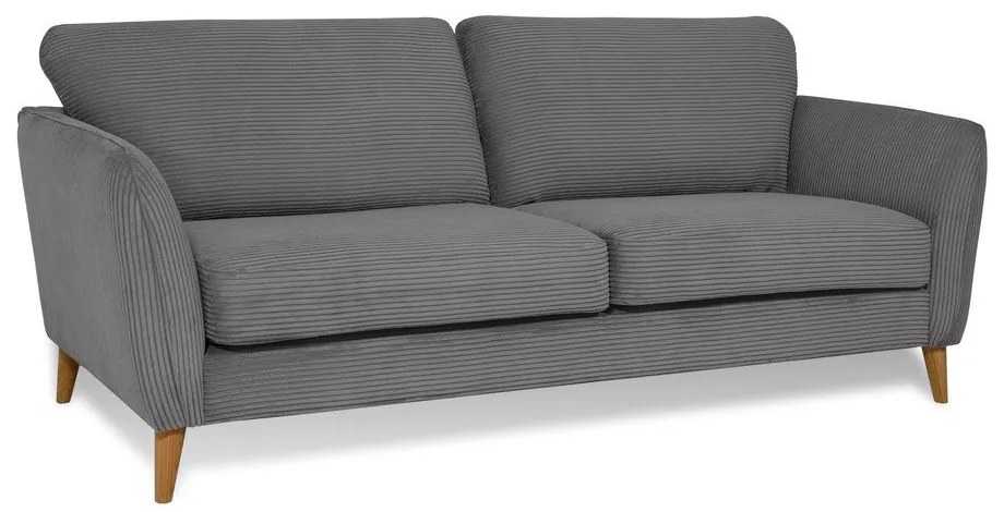 Тъмносив диван от рипсено кадифе 206 cm Paris – Scandic