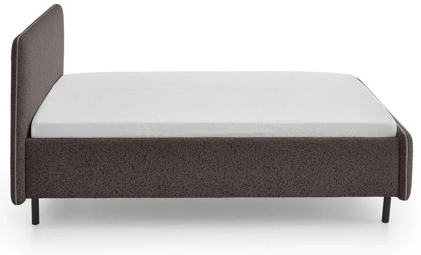 Антрацитно двойно легло 160x200 cm тапицирано без ламелно дъно Primo – Meise Möbel