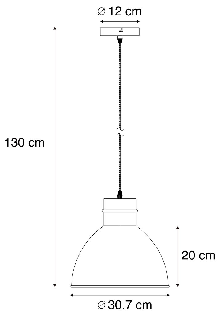 Интелигентен висящ аплик сив 30 см с wifi крушка A60 - Dory