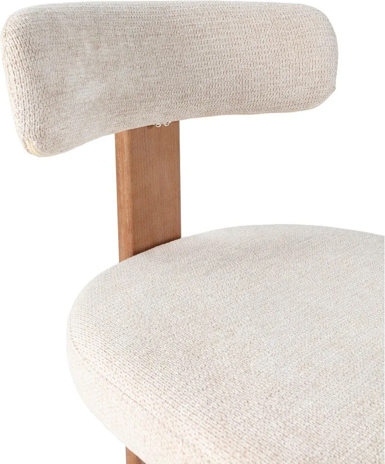 Кремави тапицирани трапезни столове в комплект 2 бр. Nadia – MOME